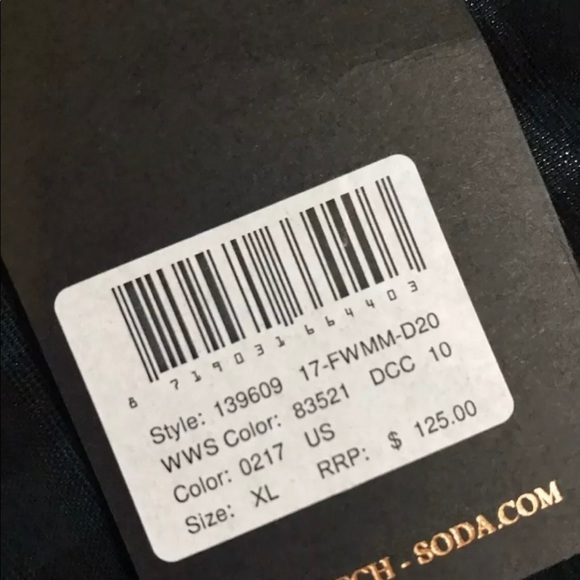 Scotch Soda Long sleeve Shirt Size XL  Dark green and black brand new - Picture 4 of 4